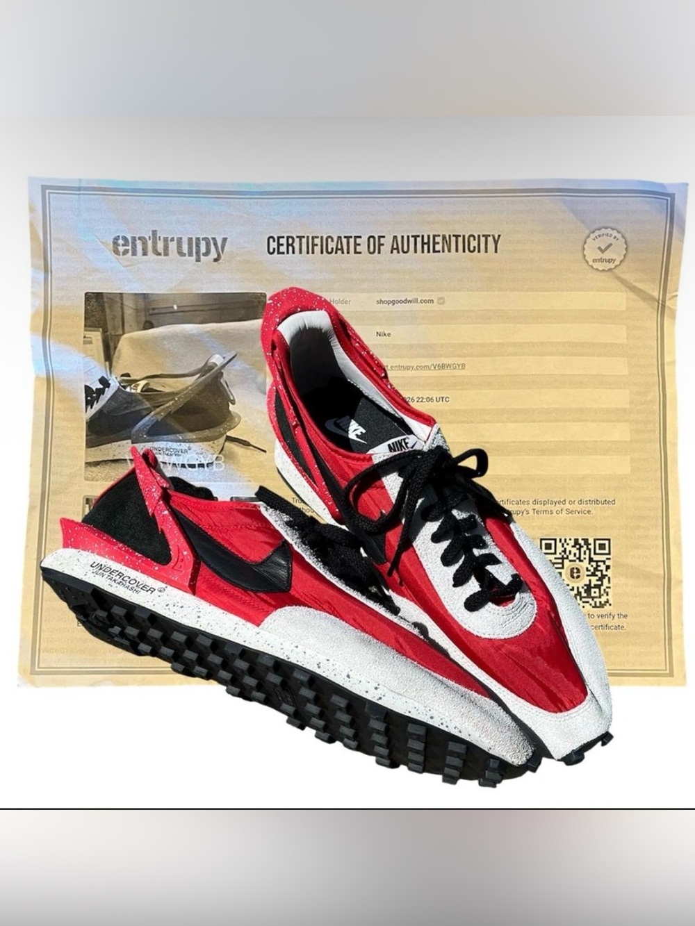 Nike x Undercover Daybreak Red Sneakers W14.5 US M13 COA